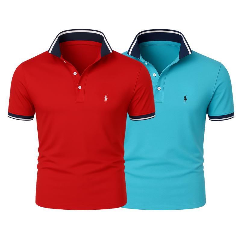 [COMPRA 1 Y LLEVA 2] Kit de Camisetas Polo Premier – Línea Profesional de R&L (Paquete de 2)