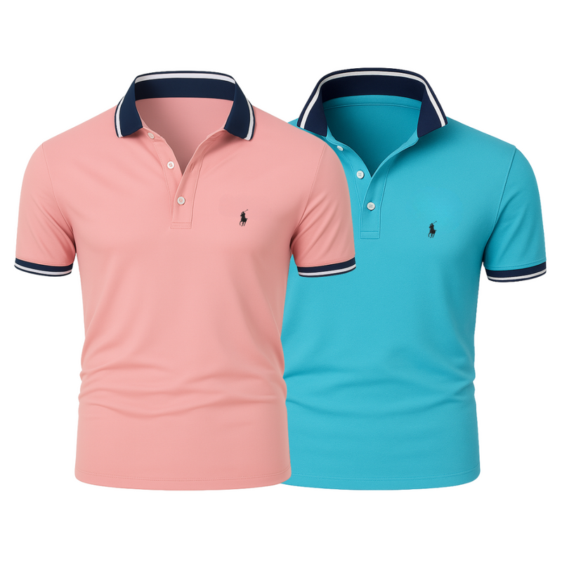 [COMPRA 1 Y LLEVA 2] Kit de Camisetas Polo Premier – Línea Profesional de R&L (Paquete de 2)