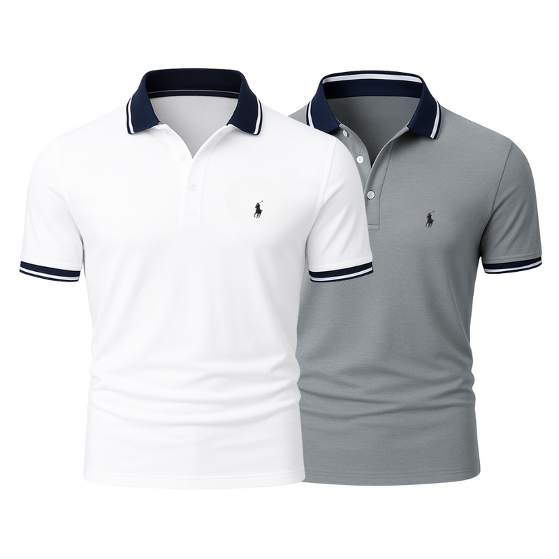 [COMPRA 1 Y LLEVA 2] Kit de Camisetas Polo Premier – Línea Profesional de R&L (Paquete de 2)