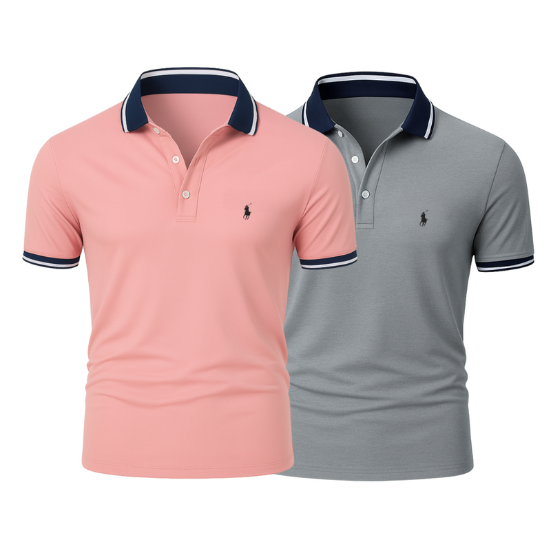 [COMPRA 1 Y LLEVA 2] Kit de Camisetas Polo Premier – Línea Profesional de R&L (Paquete de 2)