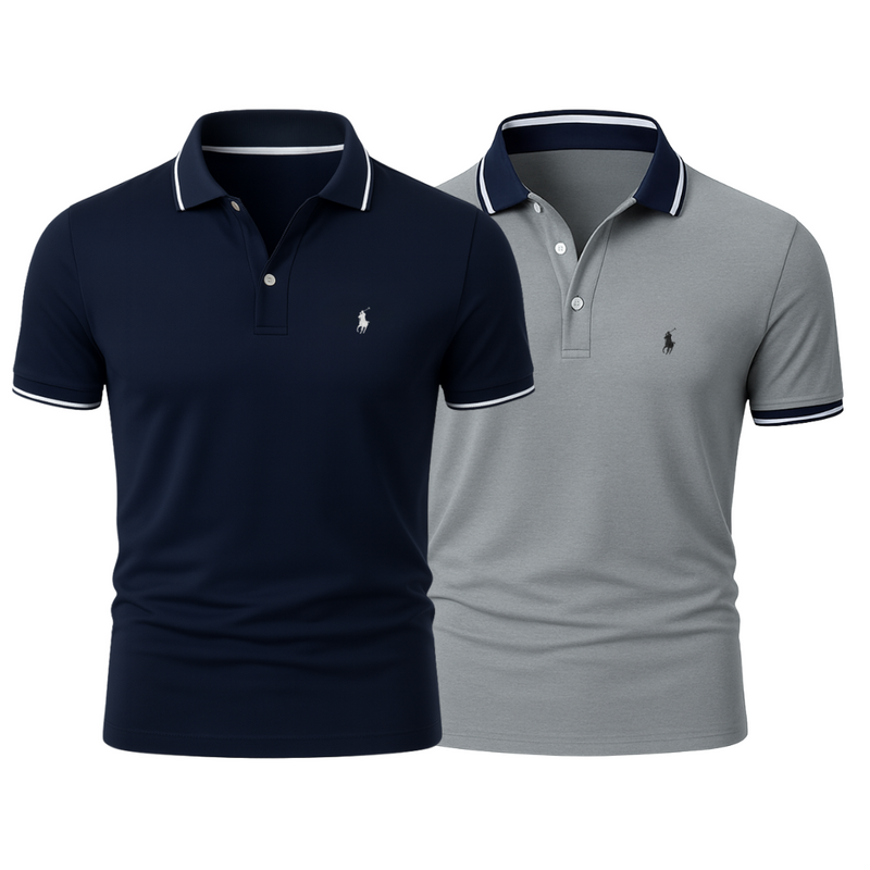 [COMPRA 1 Y LLEVA 2] Kit de Camisetas Polo Premier – Línea Profesional de R&L (Paquete de 2)