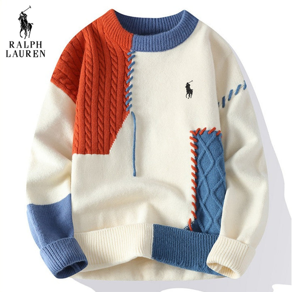 Lässiger Patchwork-Pullover – Abverkaufspreis