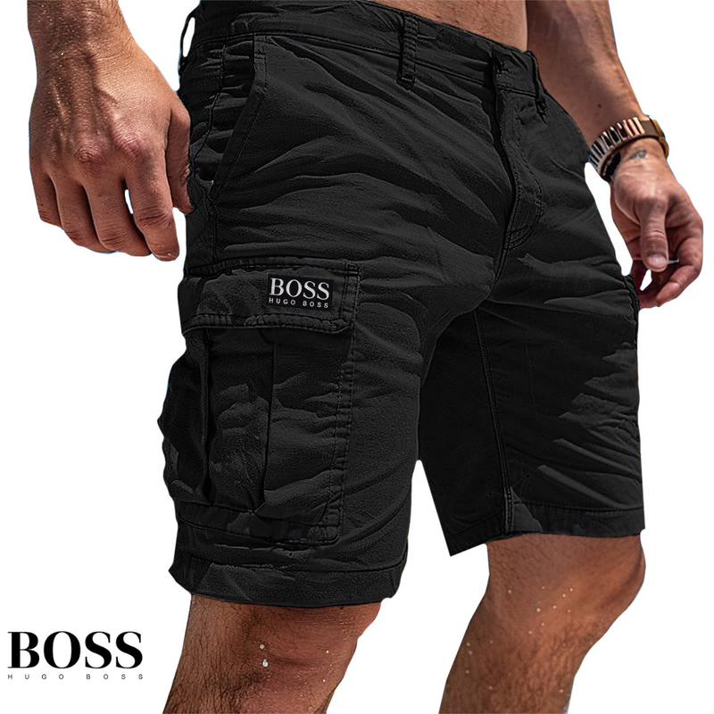 BOSS - Pantalones cortos cargo de algodón Summit Luxe