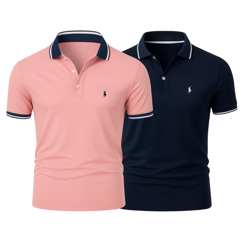 [COMPRA 1 Y LLEVA 2] Kit de Camisetas Polo Premier – Línea Profesional de R&L (Paquete de 2)