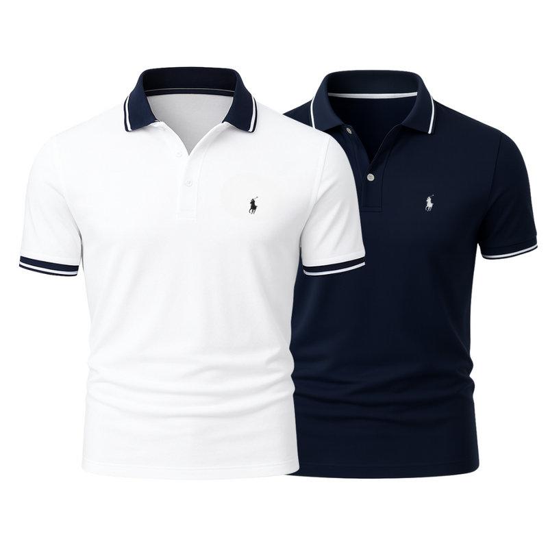 [COMPRA 1 Y LLEVA 2] Kit de Camisetas Polo Premier – Línea Profesional de R&L (Paquete de 2)