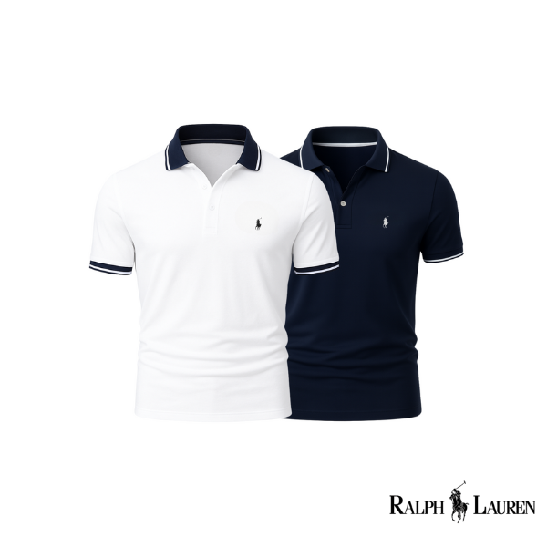 [COMPRA 1 Y LLEVA 2] Kit de Camisetas Polo Premier – Línea Profesional de R&L (Paquete de 2)